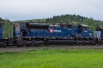 MRL 4400 trails on a Westbound Ballast Train 